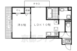 Cozy Cote 西野【1階】の間取り