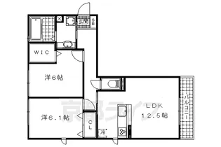 リート623 W(ウエスト)【2階】の間取り