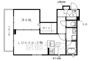 シャーメゾン紫野【203号室】の間取り