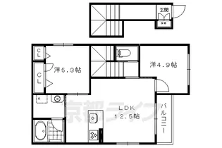 シャーメゾン ノア【202号室】の間取り