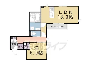 Aile北大路新町【303号室】の間取り