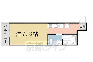京都府京都市中京区西ノ京中御門東町【マンション】の間取り