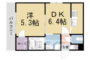 GARNET RESIDENCE 聖護院 ONE【104号室】の間取り