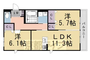 エスパシオハイム【201号室】の間取り