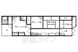 京都府京都市伏見区京町5丁目【テラスハウス】の間取り