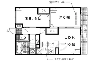 ティンカー・ベル【1階】の間取り