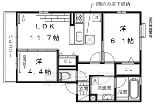 クリア稲荷【1階】の間取り