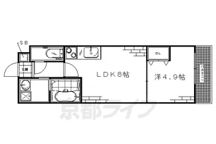 サクシード丹波橋【4階】の間取り