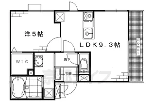1LDKの間取り画像