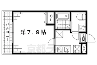 ASフラッティ竹田【201号室】の間取り