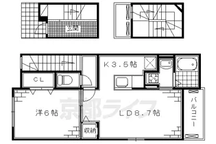 グランディール【3階】の間取り