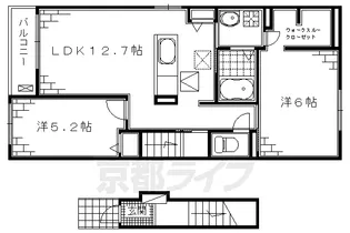 京都府京都市伏見区淀生津町【アパート】の間取り