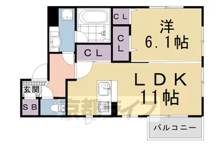 「コーポ大敬Ⅲ」【A-101号室】の間取り