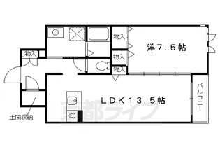プランドール深草【302号室】の間取り