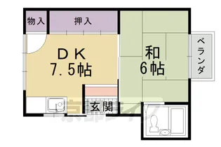京都府京都市伏見区深草綿森町【テラスハウス】の間取り