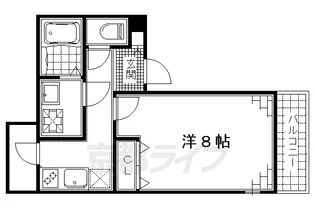 伏水館【201号室】の間取り