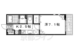 メゾン皐月【1階】の間取り