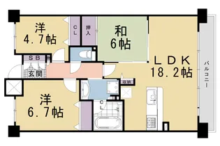 パデシオン伏見藤森グランドプレミアム【412号室】の間取り