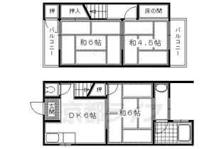 京都府京都市伏見区竹田向代町【一戸建】の間取り