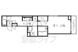 ヒュッゲ【2階】の間取り