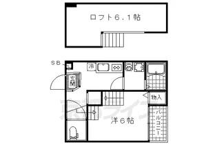 Casa通町【202号室】の間取り
