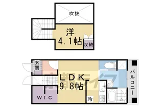 京都府京都市下京区朱雀正会町【アパート】の間取り