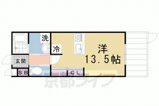 京都府京都市下京区朱雀正会町【アパート】の間取り