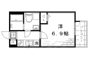 サンロイヤル深草【3階】の間取り