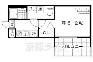 ワイズ七瀬川【2階】の間取り