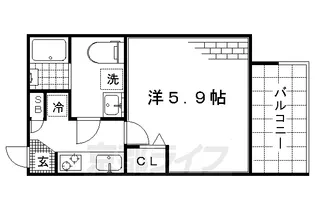 ワイズ七瀬川【1階】の間取り