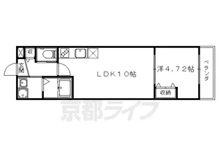 クオーレⅡ納所【308号室】の間取り