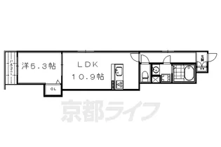 京都府京都市中京区柳馬場通御池下る柳八幡町【マンション】の間取り