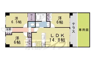 クレヴィア京都四条後院通【1階】の間取り