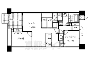 京都府京都市中京区裏寺町通六角下る裏寺町【マンション】の間取り