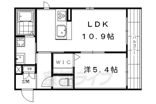 La・Soie釜座【102号室】の間取り