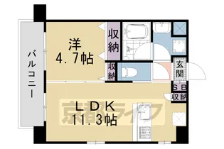 京まちなか湖月【4階】の間取り