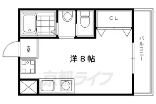 エステート三条ビル【202号室】の間取り