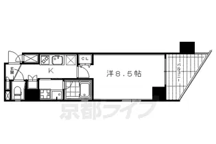 ベラジオ三条朱雀【2階】の間取り