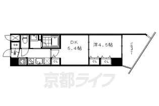 ベラジオ三条朱雀【2階】の間取り