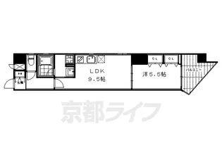 ベラジオ三条朱雀【6階】の間取り