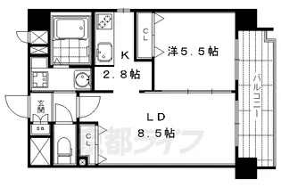 サンクチュアリ二条城Ⅱ【7階】の間取り