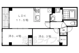京都府京都市中京区和久屋町【マンション】の間取り