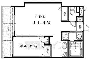 Do・Dream御所南【105号室】の間取り