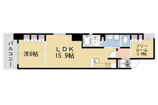 リーガル京都烏丸東【4階】の間取り