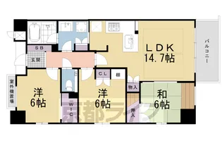 イーグルコート京都御所南【2階】の間取り