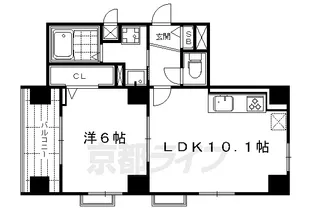 キャピタルライフ御所南【4階】の間取り