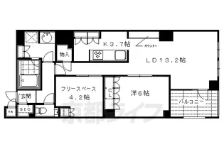 京都府京都市中京区麩屋町通御池上る上白山町【マンション】の間取り