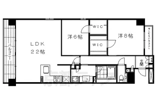 ジ・アーバネックス京都四条烏丸テラス【3階】の間取り