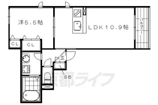 ロータス東山【302号室】の間取り