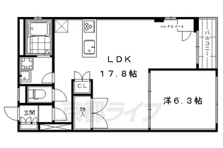 ヴィラスタジオーネ御所南【5階】の間取り